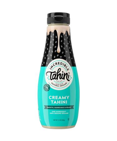 Incredible Tahini Squeezable Natural Sesame Butter | Plant-Based & Classic Tahini Paste for Salad Dressing and Hummus | Certified Kosher and Peanut Free Ground Sesame Seed Vegan Dip  1 Pack 16oz