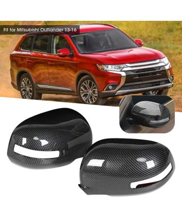 Side Mirror Covers for Mitsubishi Outlander 2013-2016 | Carbon Fiber Decorative Caps | Left & Right Rearview Mirror Cover Pair - Buy Online on GoSupps.com