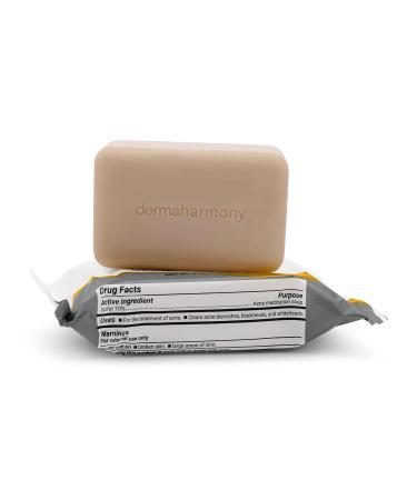 Dermaharmony 10% Sulfur Acne Bar Soap - 4 oz | 3 Bars | Effective Acne Treatment International Shipping - Buy Online on GoSupps.com
