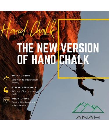 ANAH Premium Hand Chalk. Designed for Athletes  Rock Climbing  Tennis  Weight Lifting and Gym Professionals. for Sensitive Skin ANAH Presents The New Version of Hand Chalk. 3.5oz/100g - Buy Online on GoSupps.com