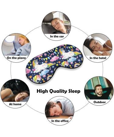 Watercolor Unicorn Sleep Mask - Adjustable Eye Cover for Sleeping and Travel - Block Light for Men and Women - Buy Online on GoSupps.com