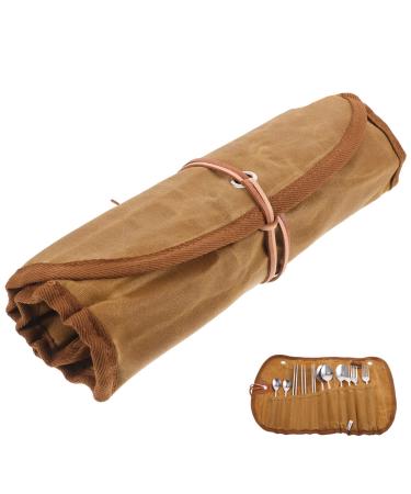 SHERCHPRY Hiking Utensils 1 Set Set Cutlery Storage Bag Camping Eating Utensils Stainless Steel Cutlery Tableware Storage Bag