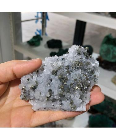 Natural Crystal Rough 1PCS Natural Stone Raw Pyrite and White symbiont Nugget Pyrite Irregular Crystals Decor Stone (Size : 150-200g) (Size : 200-250g) - Buy Online on GoSupps.com