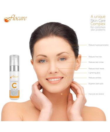 20% Vitamin C Facial Serum - Skin Lightening Anti-Aging & Hydrating with Liquorice Baobab Oil & Hyaluronic Acid - 50ml - Buy Online on GoSupps.com