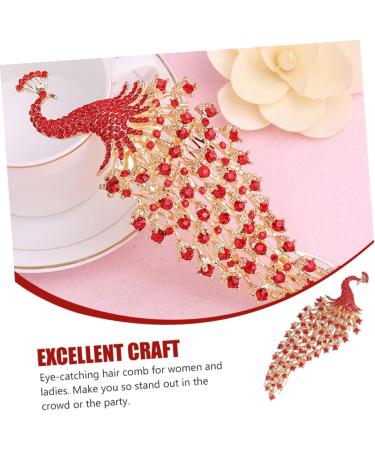 Angoily Wedding Hair Jewelry Peacock Crown Hair Comb Rhinestones Zinc Alloy Bride The Flowers Bridal Bridal Hair Jewelry - Buy Online on GoSupps.com