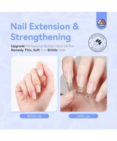 Saviland 60g Builder Nail Gel Kit - Complete Nail Extension Set with Clear Builder Gel, Nail Forms, False Nails, and Gel Brush - Manicure Set for Stronger, Beautiful Nails - Buy Online on GoSupps.com