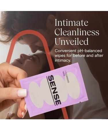 Sense Cleansing Wipes - pH Balanced Flushable Feminine Hygiene Wipes for Women - 24 Individually Wrapped Portable Wipes - Buy Online on GoSupps.com