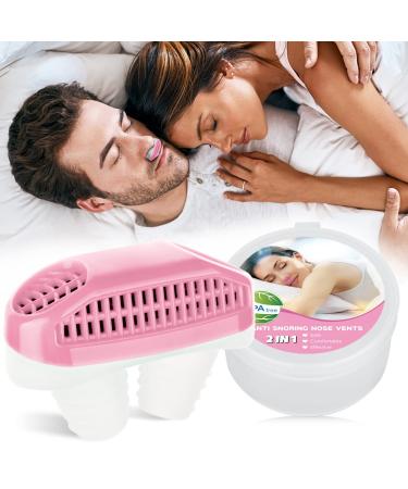 Anti Snoring Device Snore Upgrade Stoppers Snoring for Men Women 2 in 1 Nose Air Purifier Nasal Vents Plugs Clip Snoring Stopper Reduce for CPAP User Stop Snoring Sleep Aid Device for Better Sleep