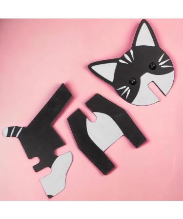 Mijoma Cat-Shaped Wooden Glasses Holder | Trendy Decorative Storage for Home & Travel | 15x10 cm Fastener - Buy Online on GoSupps.com