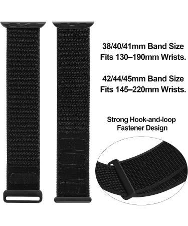 GZ GZHISY Sport Loop Nylon Band for Apple Watch 38mm-49mm, Dark Black - Stretchy Elastic Braided Strap for iPhone Watch, Breathable Replacement Wristband for Men and Women - Buy Online on GoSupps.com
