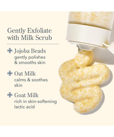 Beekman 1802 Milk Scrub Oat + Goat Milk Exfoliating Face Cleanser (6 fl oz) + Bloom Cream Daily Face Moisturizer (1.69 oz) - Good for Sensitive Skin - Cruelty Free - Buy Online on GoSupps.com