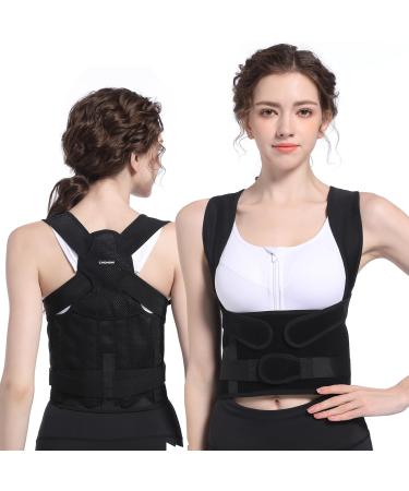 Back Brace Posture Corrector for Women Men Adjustable Breathable Back Straightener Posture Corrector Upper Back Support to improve poor posture and provide support for upper and lower backs (L)