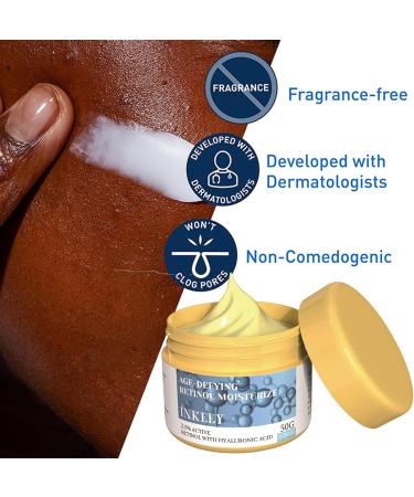 Retinol Moisturizer Anti Aging Cream 2.5% Retinol Cream Face Cream with Hyaluronic Acid Retinol Cream Retinol Moisturiser Face Women Hydration Smooth Skin Firm Lift Elasticity Lightweight 50G - Buy Online on GoSupps.com