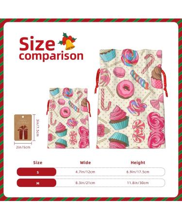 Colorful Lollipop Cupcake Donut Print Christmas Party New Year's Day Candy Wedding Valentine's Day Holiday Favors Christmas Gift Bag - Buy Online on GoSupps.com