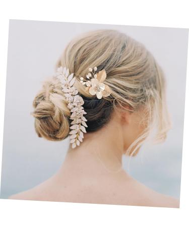 Didiseaon Gold Leaf Side Comb Hair Comb Clips Womens Headpiece Comb Clips for Hair Wedding Bride Headpiece Hair Comb for Bride Vintage Hair Accessories Bride Headpieces for Wedding - Buy Online on GoSupps.com