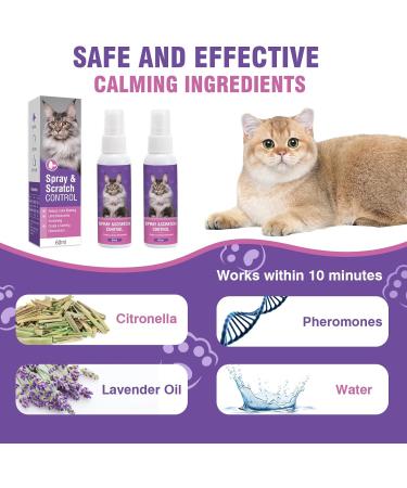 Calming Cat Sedative Spray (2 Pack) - Soothing Relief for Stress & Anxiety | Anti-Stress Solution for Cats - Buy Online on GoSupps.com