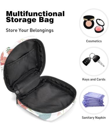 Period Storage Bag | Sanitary Napkin & Makeup Pouch | Bird & Flower Design - Buy Online on GoSupps.com