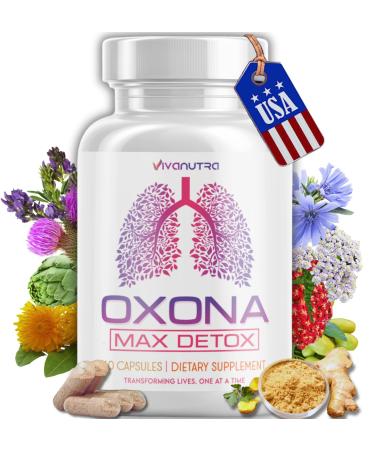 Oxona Lung Cleanse And Detox - Daily Respiratory Supplement To Naturally Reduce Cough & Clear Mucus - Experience Relief From Lung Nasal & Sinus Congestion By Flushing Out Waste From Your Lungs 60Ct