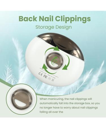 Electric Nail Clippers for Adults Nails Blanking Sanding with Nail Scraps Storage Safety Electric Nail Clippers Rechargeable Fingernail Trimmer for Adult Seniors Baby - Buy Online on GoSupps.com