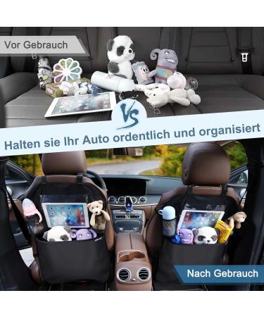 Ezilif Backrest Protection for Cars | Waterproof Car Seat Organizer for Kids | 2-Piece Kick-Mat with Tablet Pocket - Buy Online on GoSupps.com