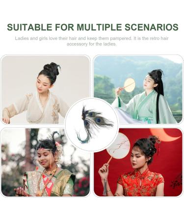 Healeved Hair Clip - Fashion Peacock Hair Pins Peacock Fascinator Peacock Hair Clip for Women and Girls - Fascinator - Buy Online on GoSupps.com