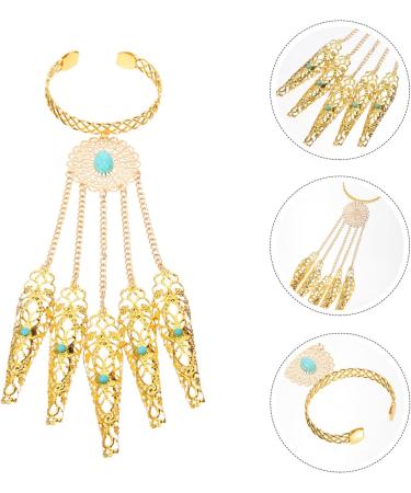 Didiseaon 2Pcs Practical Fashion More Comfortable Cozie Dance Shows Fingernail Tip Claw Rings Nail Bracelet Women Belly Nail Fingernail Claws Claw Fingers Cosplay Halloween Jewelry Paw - Buy Online on GoSupps.com