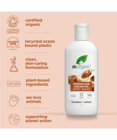 Buy Dr. Organic Argan Body Wash 250ml - Nourishing Natural Shower Gel for Smooth Skin - International Shipping Available - Buy Online on GoSupps.com