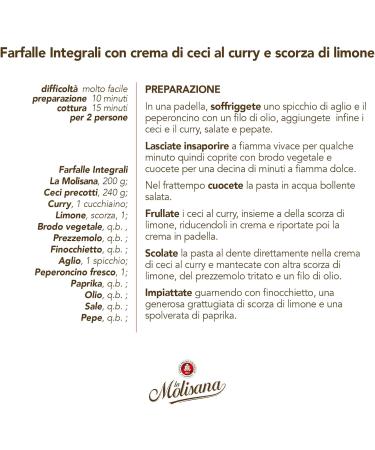 La Molisana Farfalle Rigate N 66 Intregali Durum Whole Wheat Semolina Pasta Pouch 500 g - Buy Online on GoSupps.com
