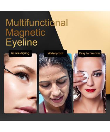 Magnetic Eyelashs Larbois 5 Paires Magnetic Eyelashes Natural Look with Eyeliner Kit Self Adhesive&Reusable Fluffy Fake Eyelashes Set and Waterproof&Long Lasting Magnetic Eyeliner No Glue Needed - Buy Online on GoSupps.com