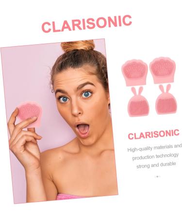 FOMIYES 12 Pcs Rabbit Ears Facial Brush Hand Held Massager Face Cleaner Facial Massager Facial Cleansing Brush Portable Massager Women Facial Brush Body Silica Gel Detergent Miss Light Pinkx3pcs 7.5x7.5cmx3pcs - Buy Online on GoSupps.com