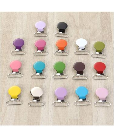 LIXBD 17pcs Round Metal Pacifier Clips | Durable Metal Holder Clips for Pacifiers & Dummies - International Shipping Available - Buy Online on GoSupps.com