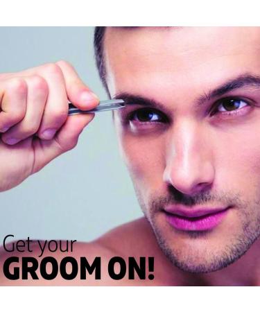 Groomarang Eagle Tweezer Comb German Stainless Steel Sharp Slanted Tip Leather Pouch - Buy Online on GoSupps.com