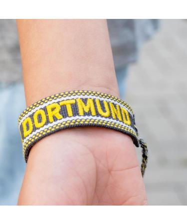Shop BVB Fabric Bracelet - Adjustable Size 1.8cm Wide - Premium Polyester | International Shipping - Buy Online on GoSupps.com