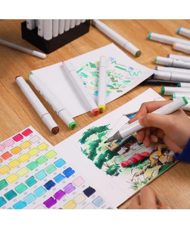 Ogeely Alcohol Markers 82 Color Dual Tip Permanent Art Markers with Case, Bullet Nib & Chisel Tip for Kids & Adults - Ideal for Sketching, Illustrations, and Design Drawing - Buy Online on GoSupps.com