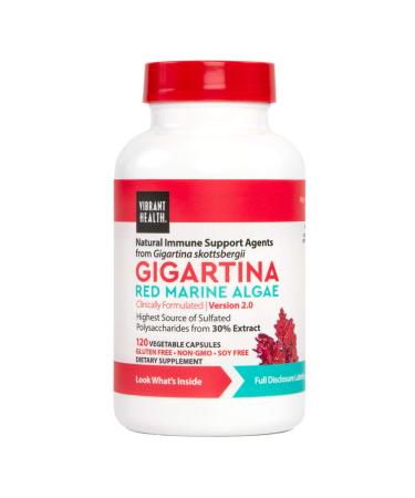Vibrant Health Gigartina Red Marine Algae Version 2.0 120 Vegetable Capsules