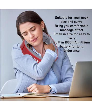 Neck Massage Device - Heated Pulse Massager for Lymphatic Drainage | Portable Relief for Men & Women - Buy Online on GoSupps.com
