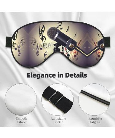 Microphone with Music Note Mask for Relaxation | Adjustable Soft Blindfold for Deep Sleep & Travel - Buy Online on GoSupps.com