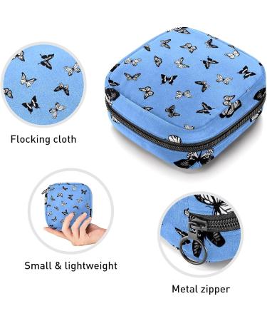 Portable Butterfly Print Menstrual Cup Storage Bag with Zipper - Period Kit Pouch for Women/Girls - Color 3 - Buy Online on GoSupps.com