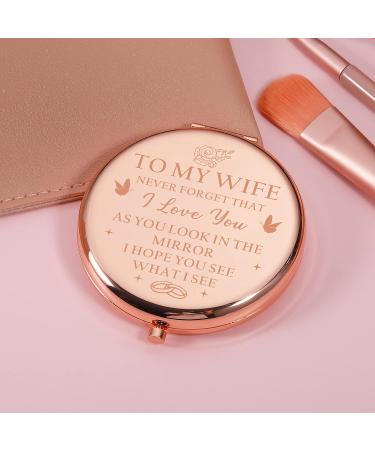 Sophauteem Anniversary Compact Mirror - Perfect Birthday, Wedding, Valentine's Day, or Christmas Gift for Wife from Husband. Ideal Stocking Stuffer to Express Love - Buy Online on GoSupps.com