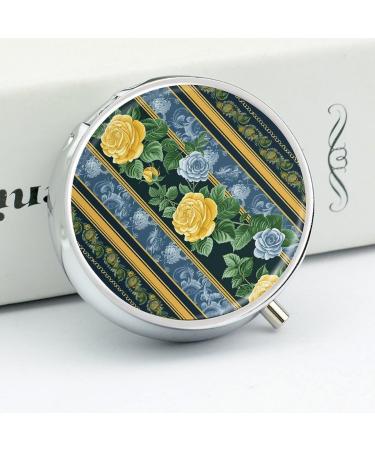 Travel Pill Box Organizer - 3 Compartment Portable Medicine Case with Vertical Stripe Pattern - Perfect for Purse & Pocket - Buy Online on GoSupps.com