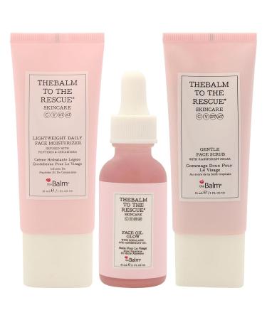 Luminous Skin Essentials Trio Kit by the Balm - 3PC for Glowing Skin | Lightweight Moisturizer Gentle Scrub & Nourishing Face Oil - Shop Internationally - Buy Online on GoSupps.com