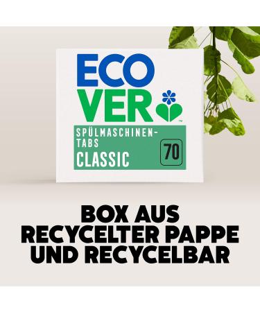 Ecover Classic Dishwasher Tablets - 70 Lemon Tablets - 70 Count Pack - Eco-Friendly Cleaning Solution - Buy Online on GoSupps.com