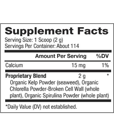 BareOrganics Marine Super Greens Powder | USDA Organic, Gluten-Free, Vegan, Non-GMO | Kelp, Chlorella, Spirulina | 8oz Blend Powder - Buy Online on GoSupps.com