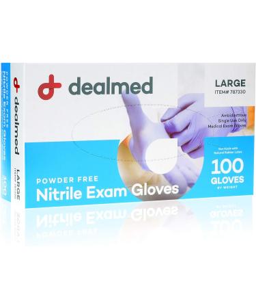 Dealmed Nitrile Exam Gloves & 1 oz Medicine Cup Bundle - Large 100 Count | Latex-Free, Disposable Gloves & Cups - Buy Online on GoSupps.com