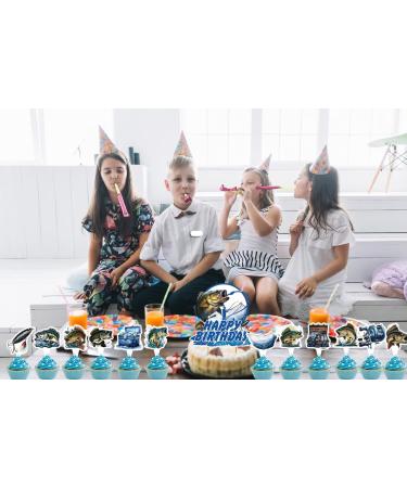 25 Pcs Fishing Cake Decorations Gone Fishing Cake Topper Cupcake Toppers for Fishing Birthday Decorations Baby Shower Decorations Birthday Party Supplies - Buy Online on GoSupps.com