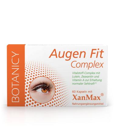 Botanicy eyes fit Complex - unique nutrient complex with patented Xanmax for eyes vision and retina high -dose also for glasses wearers (60 capsules monthly pack)