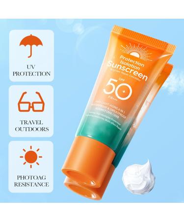50g Lightweight Sunscreen for Face and Body Hydrating Sun Cream with UVA UVB Protection Non Sticky Formula for All Day Use Orange One Size One Size Orange - Buy Online on GoSupps.com