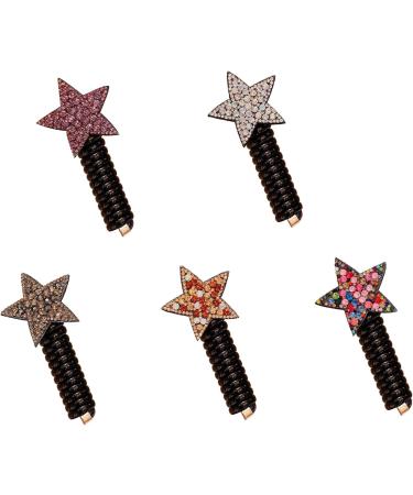 amangul Spirals Hair Ties for Women Waterproof Ponytail Holders for Teens Phone Cord Hair Ties Rhinestones Coil Hair Ties(Color) - Buy Online on GoSupps.com