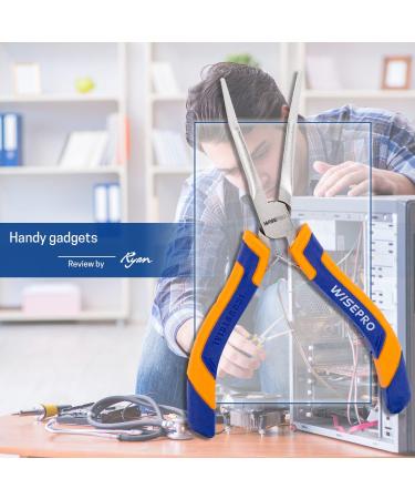 WISEPRO 6 Mini 45-Degree Bent Long Nose Pliers for Jewelry & Craft Making - Repair Tool - Buy Online on GoSupps.com