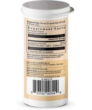 Legendairy Milk Lacta-Biotic Breastfeeding Probiotic - 30 Count | Supports Breast and Gut Health | Enhances Lactation & Baby's Immune System - Buy Online on GoSupps.com